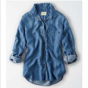 Denim boyfriend shirt